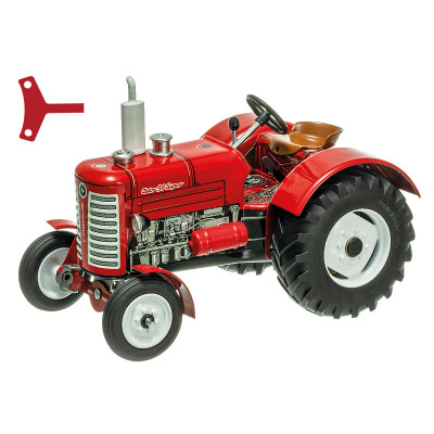 Kovap Traktor Zetor 50 Super červený na klíček kovový 15cm 1:25