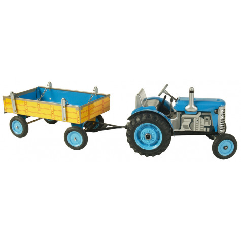 Kovap Traktor Zetor s valníkem modrý na klíček kov 28cm