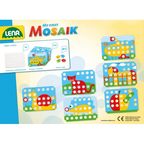 Lena Mozaika klobouček 3,2cm hladký 36ks + předlohy 7ks ~ 5