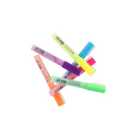 Akrylové fixy fluorescentní 6ks na keramiku, sklo, kameny ~ 4