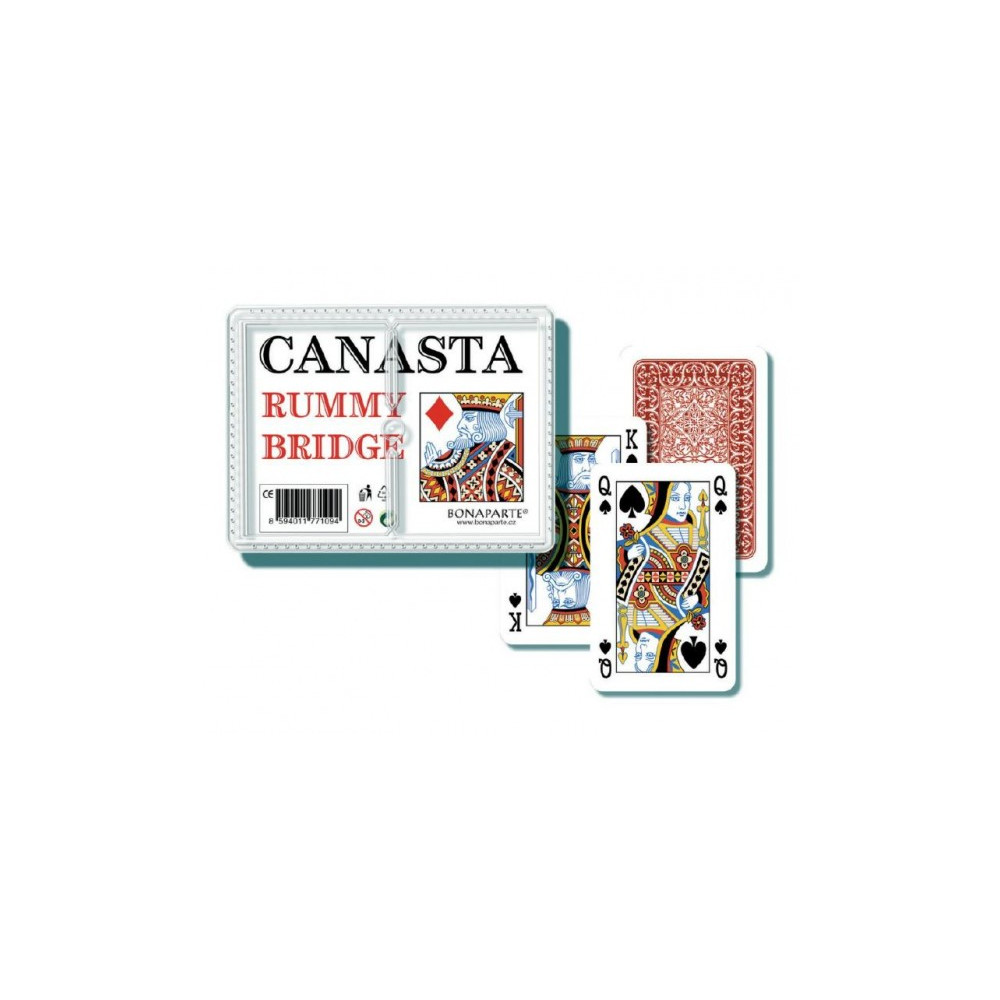 Bonaparte Canasta karty 108ks v plastové krabičce