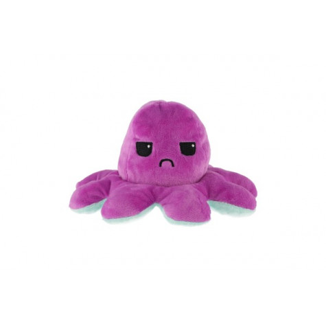Chobotnice oboustranná plyšová 18cm tyrkysovo-fialová