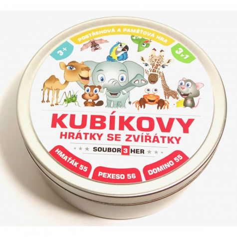 Kubíkovy hrátky se zvířátky 3v1 v plechové krabičce ~ 3