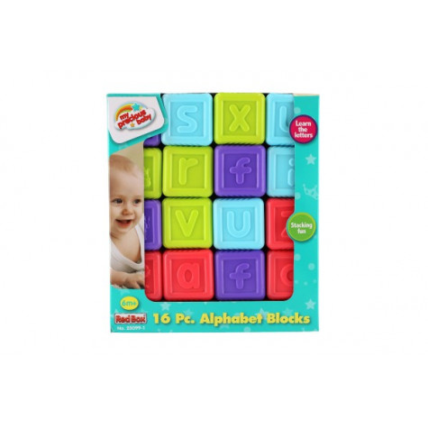 Abecední kostky plastové 16ks ~ 6