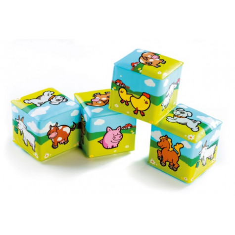 Teddies Kostka Moje první zvířátka 7x7cm ~ 4