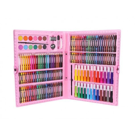 Mega art set - výtvarné pomůcky 168 ks - růžový kufřík ~ 4
