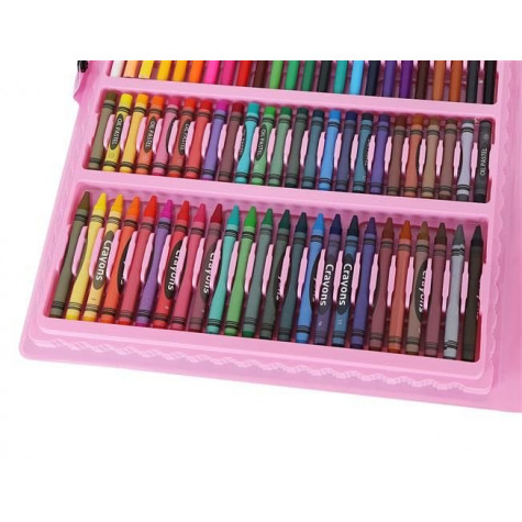 Mega art set - výtvarné pomůcky 168 ks - růžový kufřík ~ 6