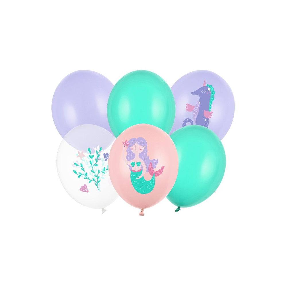 Nafukovací balónky - 6 ks - mořská panna