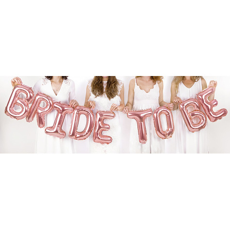 Nafukovací balónky - nápis Bride to be - růžový