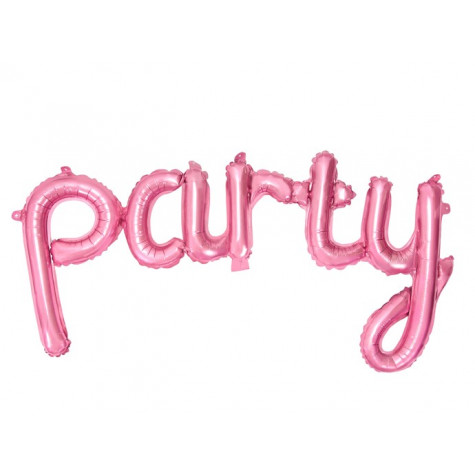 Nafukovací balónek nápis Party - růžový