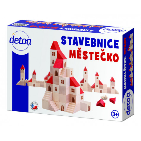 Detoa Stavebnice městečko dřevená