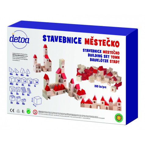 Detoa Stavebnice městečko dřevená ~ 7