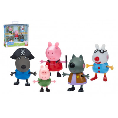 TM Toys Prasátko Peppa/Peppa Pig set 5 figurek v maškarních šatech