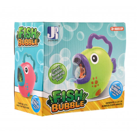 Bublifuk stroj ryba plast 15x15 cm + náplň na setrvačník ~ 3