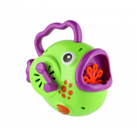 Bublifuk stroj ryba plast 15x15 cm + náplň na setrvačník ~ 4
