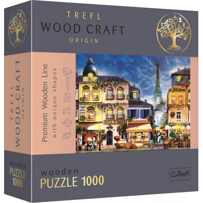 TREFL Wood Craft Dřevěné puzzle Francouzská ulice 1000 dílků