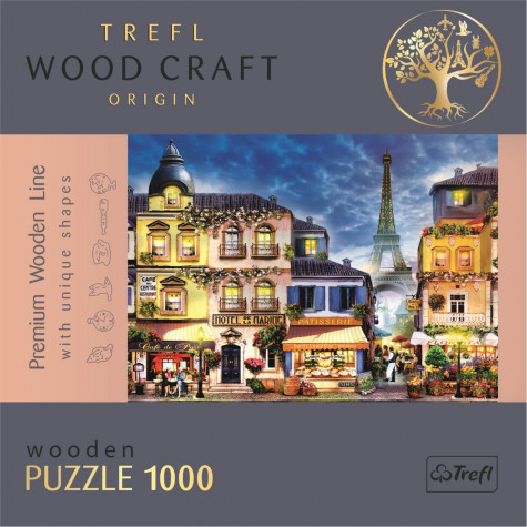 TREFL Wood Craft Dřevěné puzzle Francouzská ulice 1000 dílků