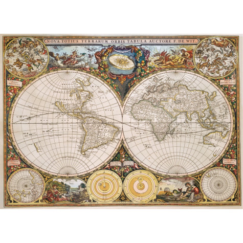 TREFL Wood Craft Dřevěné puzzle Antická mapa světa 1000 dílků