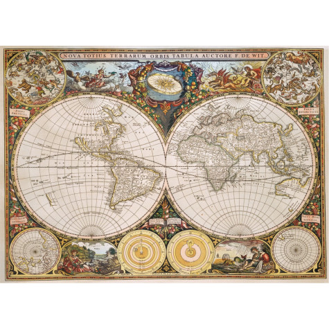 TREFL Wood Craft Dřevěné puzzle Antická mapa světa 1000 dílků ~ 2