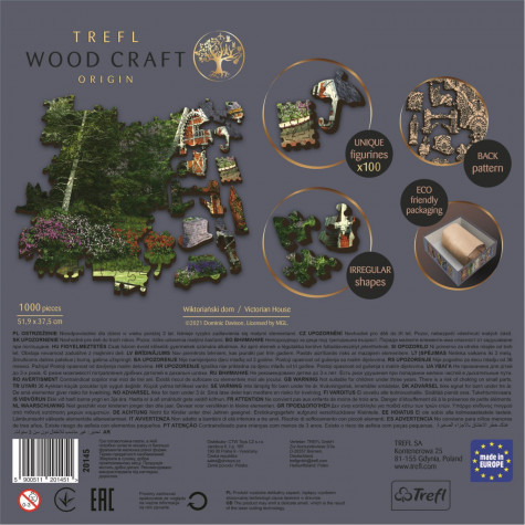 TREFL Wood Craft Dřevěné puzzle Viktoriánský dům 1000 dílků ~ 5