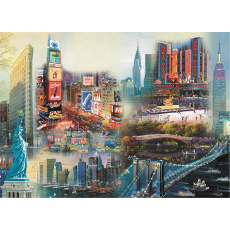 TREFL Wood Craft Dřevěné puzzle Koláž New York 1000 dílků