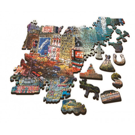 TREFL Wood Craft Dřevěné puzzle Koláž New York 1000 dílků ~ 3