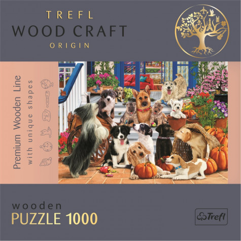 TREFL Wood Craft Dřevěné puzzle Psí přátelství 1000 dílků