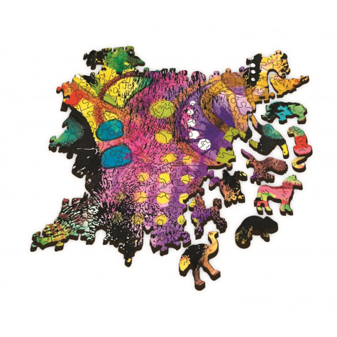 TREFL Wood Craft Dřevěné puzzle Barevná kočka 1000 dílků ~ 3