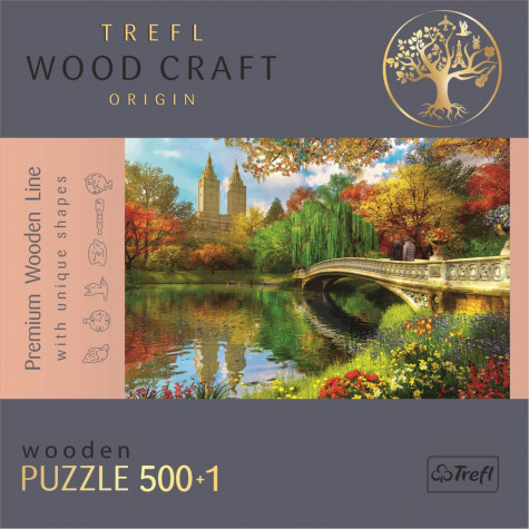TREFL Wood Craft Dřevěné puzzle Central Park, Manhattan, New York 501 dílků