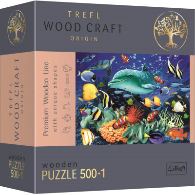 TREFL Wood Craft Dřevěné puzzle Život v moři 501 dílků