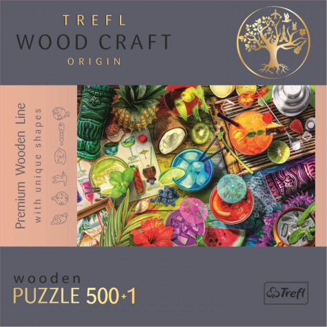 TREFL Wood Craft Dřevěné puzzle Barevné koktejly 501 dílků