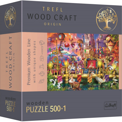 TREFL Wood Craft Dřevěné puzzle Kouzelný svět 501 dílků