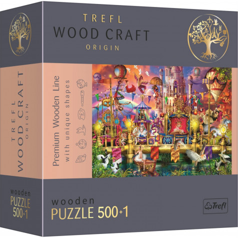 TREFL Wood Craft Dřevěné puzzle Kouzelný svět 501 dílků