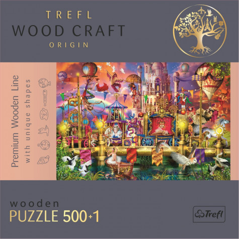 TREFL Wood Craft Dřevěné puzzle Kouzelný svět 501 dílků