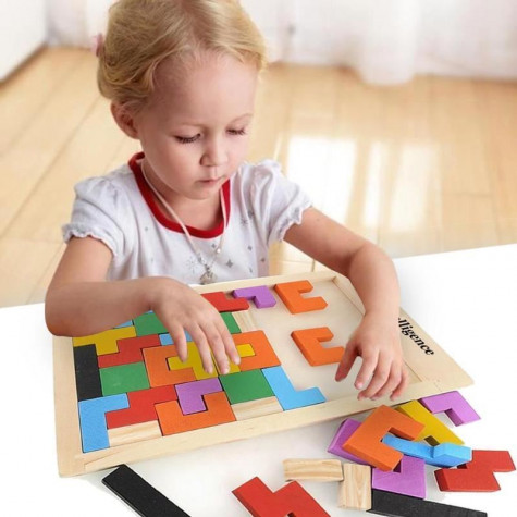Dřevěné puzzle - tvary ~ 1