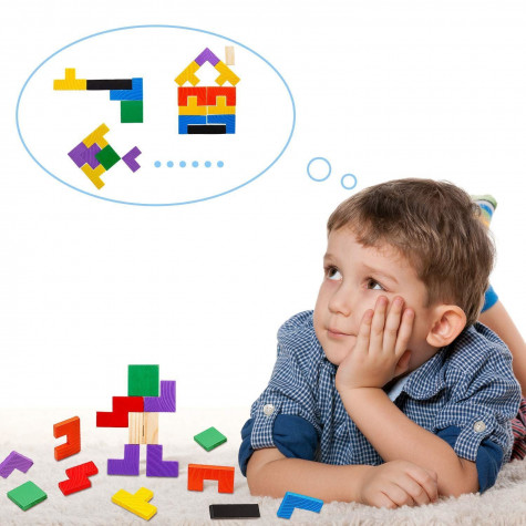 Dřevěné puzzle - tvary ~ 5