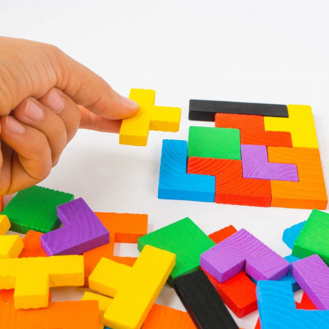 Dřevěné puzzle - tvary ~ 6