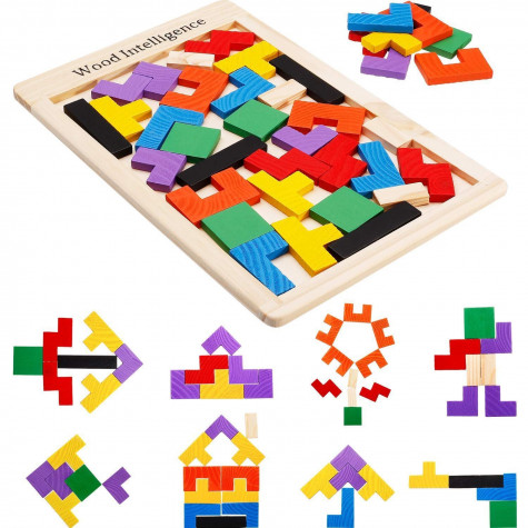 Dřevěné puzzle - tvary ~ 10