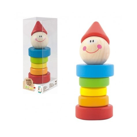 Trefl Dřevěná figurka s kroužky Šašek 13 cm ~ 1