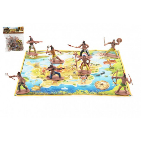 Indiáni s mapou plast 6cm ~ 2
