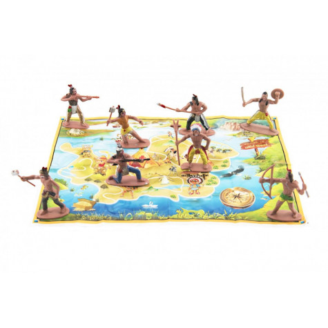 Indiáni s mapou plast 6cm ~ 1