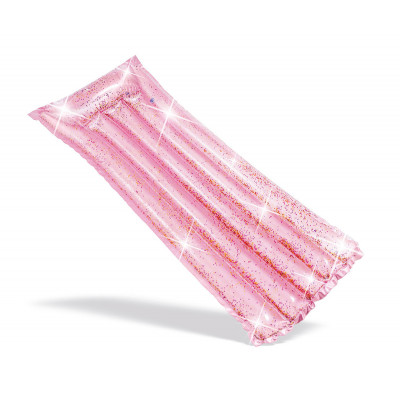 Intex 58720 Lehátko nafukovací růžové třpytivé 170x53 cm