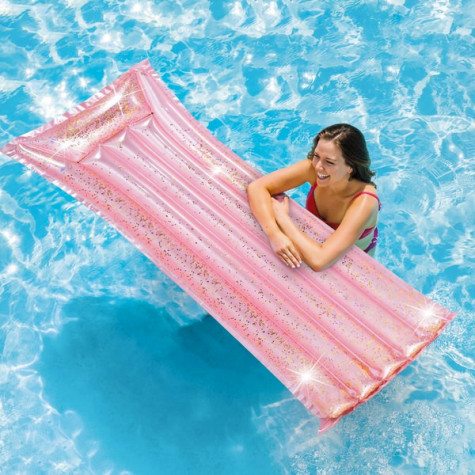 Intex 58720 Lehátko nafukovací růžové třpytivé 170x53 cm ~ 4