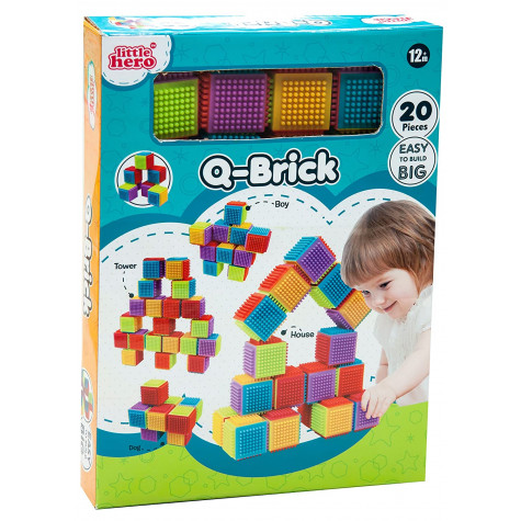Stavebnice Q-Brick kostky plast 20ks