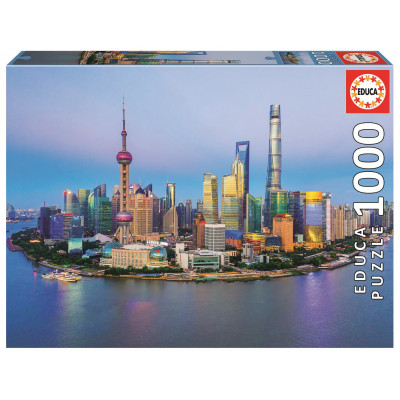 EDUCA Puzzle Panorama Šanghaje při západu slunce 1000 dílků