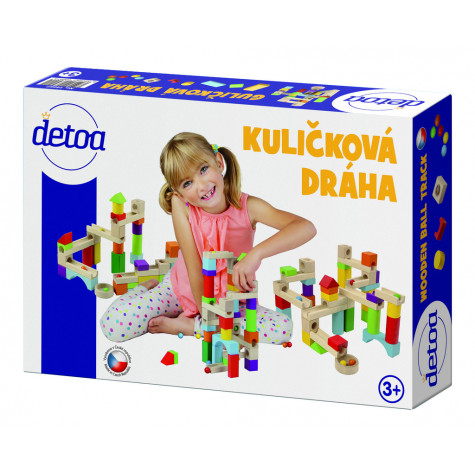 Detoa Kuličková dráha dřevo 58ks ~ 2