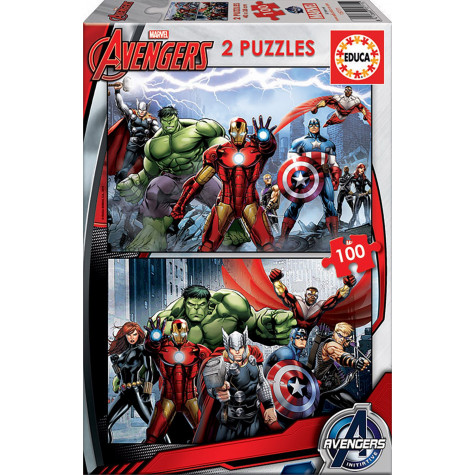 EDUCA Puzzle Avengers - Sjednocení 2x100 dílků ~ 1