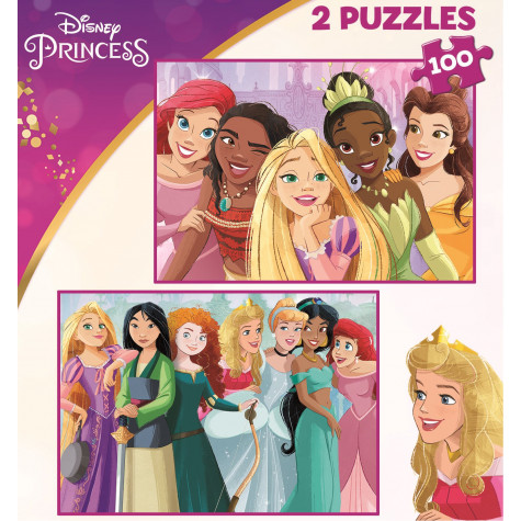 EDUCA Puzzle Disney princezny 2x100 dílků