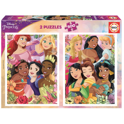 EDUCA Puzzle Disney princezny 2x500 dílků