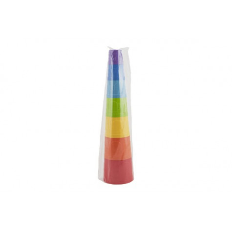 Kubus pyramida skládanka kulatá barevná 7ks ~ 2